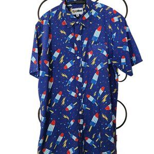 Tipsy Elves Mens Novelty Popsicle Print Short Sleeve Shirt Size (M)